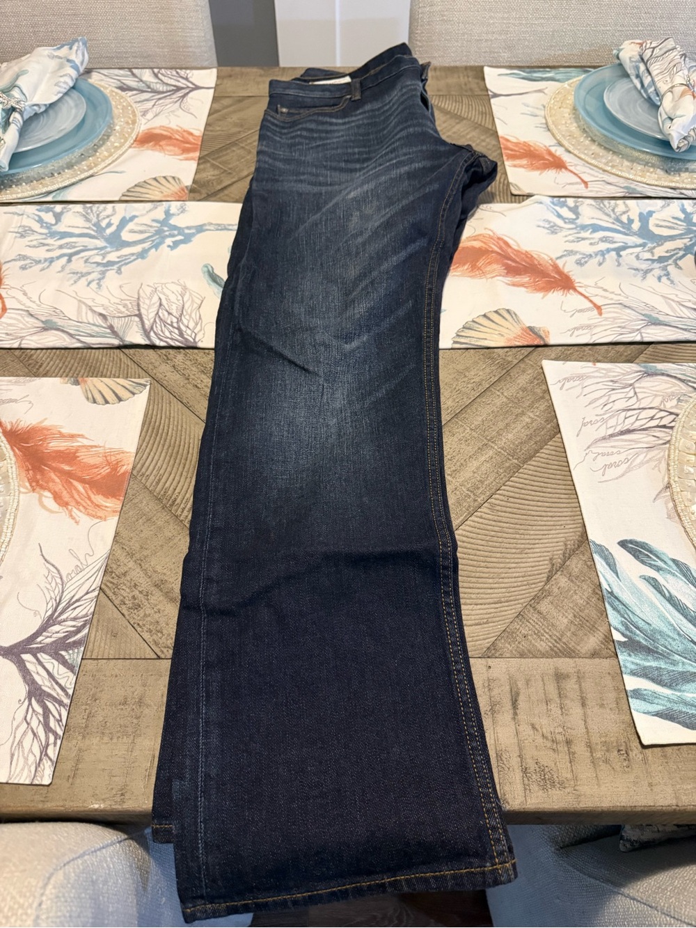 Banana Republic Dark Wash Straight-Leg Jeans